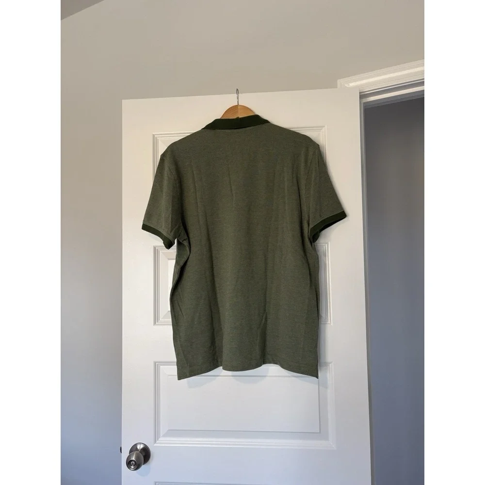 Banana Republic Men's Golf Polo Shirt Green 100% Organic Cotton Size Large NWOT
